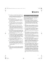 Предварительный просмотр 14 страницы Würth EWS 7-115 BASIC Translation Of The Original Operating Instructions