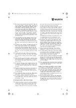 Предварительный просмотр 15 страницы Würth EWS 7-115 BASIC Translation Of The Original Operating Instructions