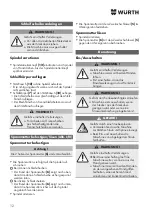 Предварительный просмотр 12 страницы Würth EWS 8-115 Light Original Operating Instructions