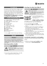 Предварительный просмотр 21 страницы Würth EWS 8-115 Light Original Operating Instructions