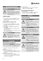 Предварительный просмотр 22 страницы Würth EWS 8-115 Light Original Operating Instructions