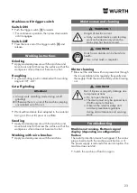 Предварительный просмотр 23 страницы Würth EWS 8-115 Light Original Operating Instructions