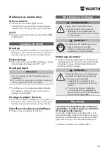 Предварительный просмотр 43 страницы Würth EWS 8-115 Light Original Operating Instructions