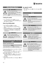 Предварительный просмотр 82 страницы Würth EWS 8-115 Light Original Operating Instructions