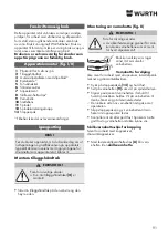 Предварительный просмотр 91 страницы Würth EWS 8-115 Light Original Operating Instructions