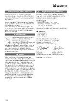 Предварительный просмотр 154 страницы Würth EWS 8-115 Light Original Operating Instructions