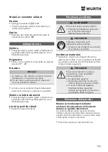 Предварительный просмотр 183 страницы Würth EWS 8-115 Light Original Operating Instructions