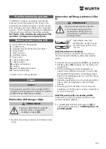 Предварительный просмотр 191 страницы Würth EWS 8-115 Light Original Operating Instructions