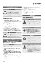 Предварительный просмотр 212 страницы Würth EWS 8-115 Light Original Operating Instructions