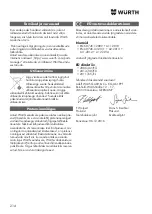 Предварительный просмотр 214 страницы Würth EWS 8-115 Light Original Operating Instructions