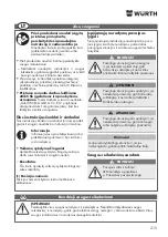 Предварительный просмотр 215 страницы Würth EWS 8-115 Light Original Operating Instructions