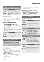 Предварительный просмотр 222 страницы Würth EWS 8-115 Light Original Operating Instructions