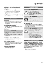 Предварительный просмотр 233 страницы Würth EWS 8-115 Light Original Operating Instructions