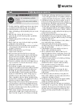 Предварительный просмотр 249 страницы Würth EWS 8-115 Light Original Operating Instructions