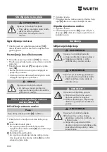 Предварительный просмотр 262 страницы Würth EWS 8-115 Light Original Operating Instructions