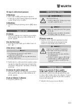 Предварительный просмотр 263 страницы Würth EWS 8-115 Light Original Operating Instructions