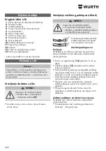 Предварительный просмотр 262 страницы Würth FKWS 9-125 Translation Of The Original Operating Instructions