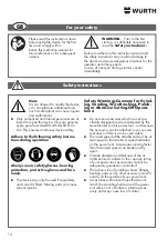 Preview for 14 page of Würth GS 700-E Operating Instructions Manual