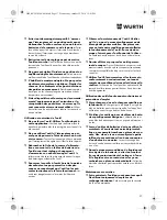 Preview for 37 page of Würth HKS 10-A Translation Of The Original Operating Instructions