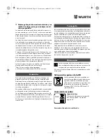 Preview for 55 page of Würth HKS 10-A Translation Of The Original Operating Instructions