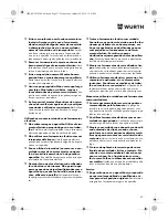 Preview for 57 page of Würth HKS 10-A Translation Of The Original Operating Instructions