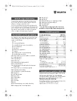 Preview for 70 page of Würth HKS 10-A Translation Of The Original Operating Instructions