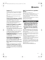 Preview for 92 page of Würth HKS 10-A Translation Of The Original Operating Instructions