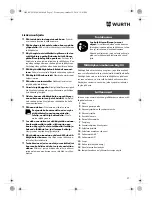 Preview for 97 page of Würth HKS 10-A Translation Of The Original Operating Instructions