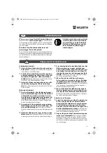 Preview for 6 page of Würth HKS 18-A Translation Of The Original Operating Instructions