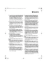 Preview for 7 page of Würth HKS 18-A Translation Of The Original Operating Instructions