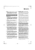 Preview for 8 page of Würth HKS 18-A Translation Of The Original Operating Instructions