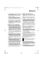 Preview for 9 page of Würth HKS 18-A Translation Of The Original Operating Instructions