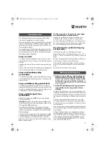 Preview for 14 page of Würth HKS 18-A Translation Of The Original Operating Instructions