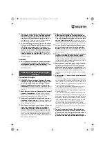 Preview for 27 page of Würth HKS 18-A Translation Of The Original Operating Instructions