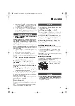 Preview for 109 page of Würth HKS 18-A Translation Of The Original Operating Instructions