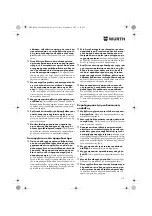 Preview for 115 page of Würth HKS 18-A Translation Of The Original Operating Instructions