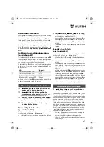 Preview for 167 page of Würth HKS 18-A Translation Of The Original Operating Instructions