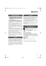 Preview for 209 page of Würth HKS 18-A Translation Of The Original Operating Instructions