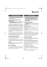 Preview for 47 page of Würth HKS 65-E POWER Translation Of The Original Operating Instructions