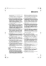 Preview for 70 page of Würth HKS 65-E POWER Translation Of The Original Operating Instructions