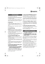 Preview for 74 page of Würth HKS 65-E POWER Translation Of The Original Operating Instructions