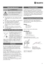 Предварительный просмотр 21 страницы Würth IEG-1000 SOLID Translation Of The Original Operating Instructions