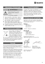 Preview for 39 page of Würth IEG-1000 SOLID Translation Of The Original Operating Instructions