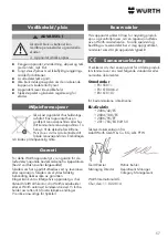 Preview for 57 page of Würth IEG-1000 SOLID Translation Of The Original Operating Instructions