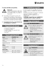 Предварительный просмотр 72 страницы Würth IEG-1000 SOLID Translation Of The Original Operating Instructions