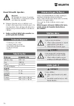 Preview for 78 page of Würth IEG-1000 SOLID Translation Of The Original Operating Instructions