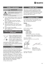 Preview for 105 page of Würth IEG-1000 SOLID Translation Of The Original Operating Instructions