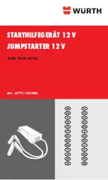 Würth JUMP PACK ULTRA Operating Instructions Manual предпросмотр