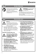 Preview for 6 page of Würth KNS 150-E Translation Of The Original Operating Instructions