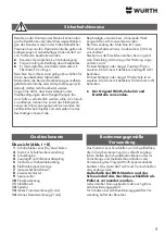 Preview for 9 page of Würth KNS 150-E Translation Of The Original Operating Instructions